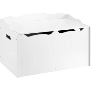 imageAmazon Basics Kids Toy Box Wooden Organizer Storage Chest Pink 30quot x 18quot x 19quotWhite