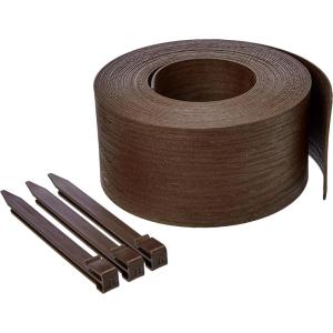 imageAmazon Basics Landscape Edging Coil pack of 10 Stakes 5 inch x 40FT Brown5