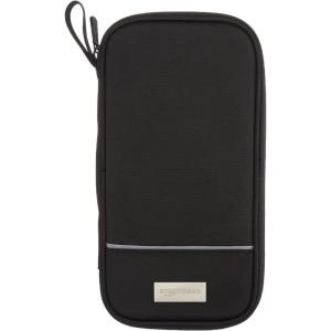 imageAmazon Basics RFIDblocking Passport Wallet Passport Holder for Travel 100 Nylon Material with Durable Zipper Closure Zippered Pockets Slots for Cards 10quotx5quot Black Solid