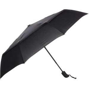 imageAmazon Basics Round Travel Umbrella for Rain Windproof Compact Umbrella with Wind Vent Auto OpenClose Strong Alloy Steel Frame Compact Size for BackpacksHandbags 11quot Long When Closed One Size Black