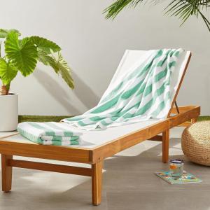 imageAmazon Basics Sky Blue Cabana Stripe Pool ampamp Beach Towel 100 Cotton Soft ampamp Absorbent Machine Washable Quick Dry Large 2 Pack Sky Blue 30quot x 60quotGreen
