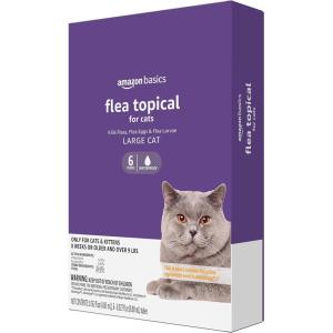imageAmazon Basics Topical Flea Treatment for Large Cats Over 9 Pounds 4 Count Previously Solimo6 Count