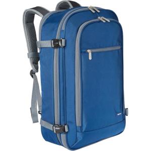 imageAmazon Basics Travel Backpack Carry On Backpack With Laptop Compartment 40L Capacity Expandable for 10 Extra Space Backpack ampamp Shoulder Bag Dual Use 158quotW x 215quotH x 83quotD NavyNavy