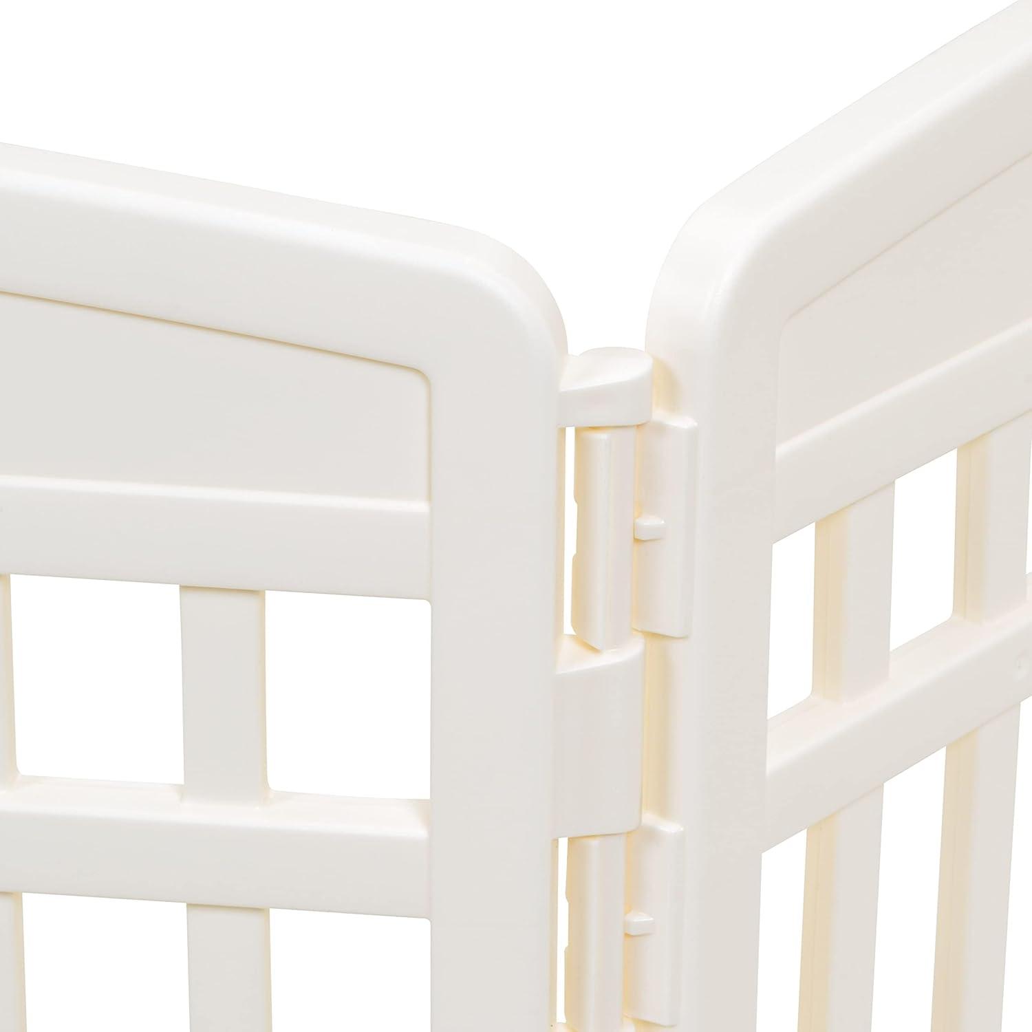 imageAmazon Basics 8Panel Indoor Pet Dog Octagonal Playpen Puppy Playpen with Door Easy Assemble Easy Storing 34 in BeigeBeige