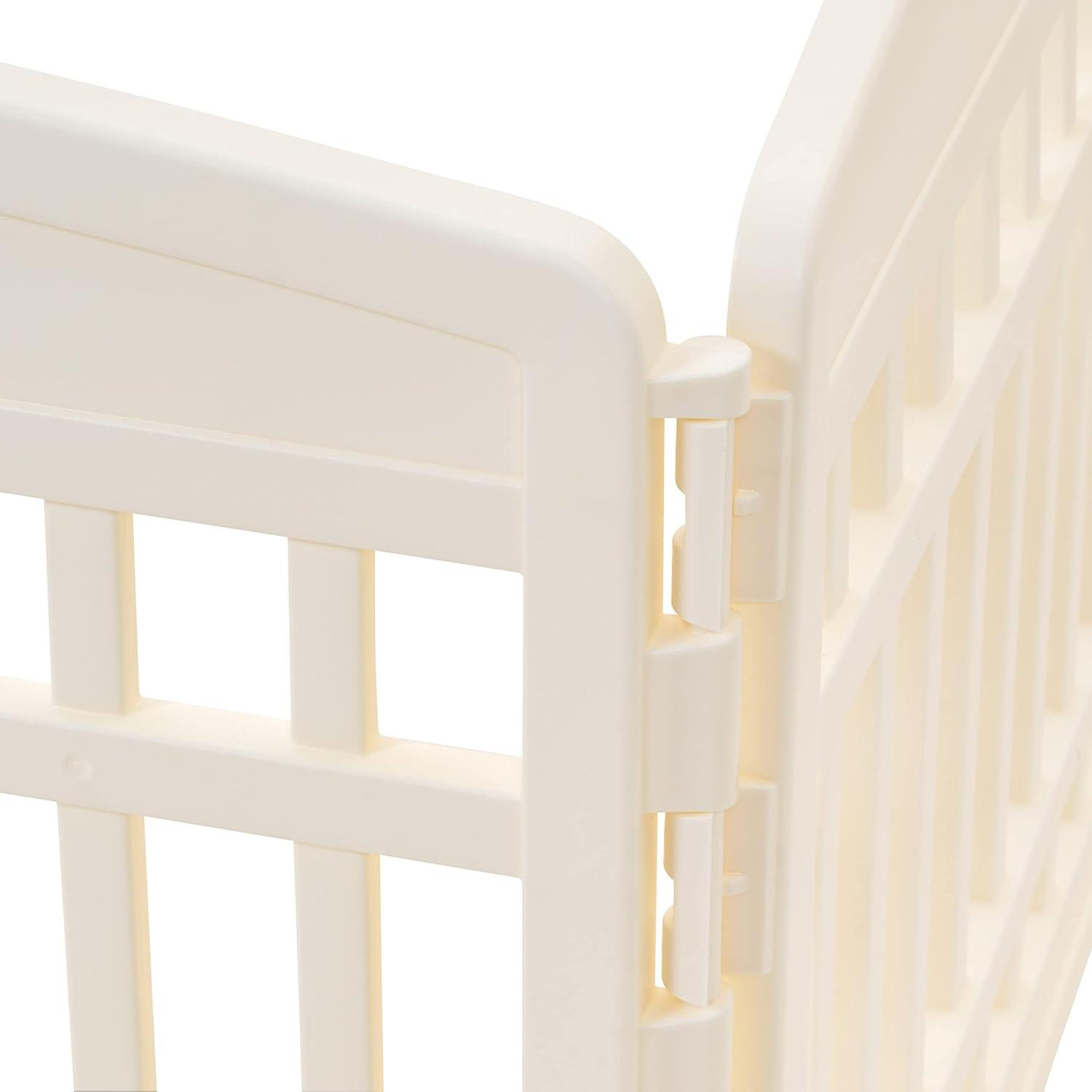 imageAmazon Basics 8Panel Indoor Pet Dog Octagonal Playpen Puppy Playpen with Door Easy Assemble Easy Storing 34 in BeigeBeige