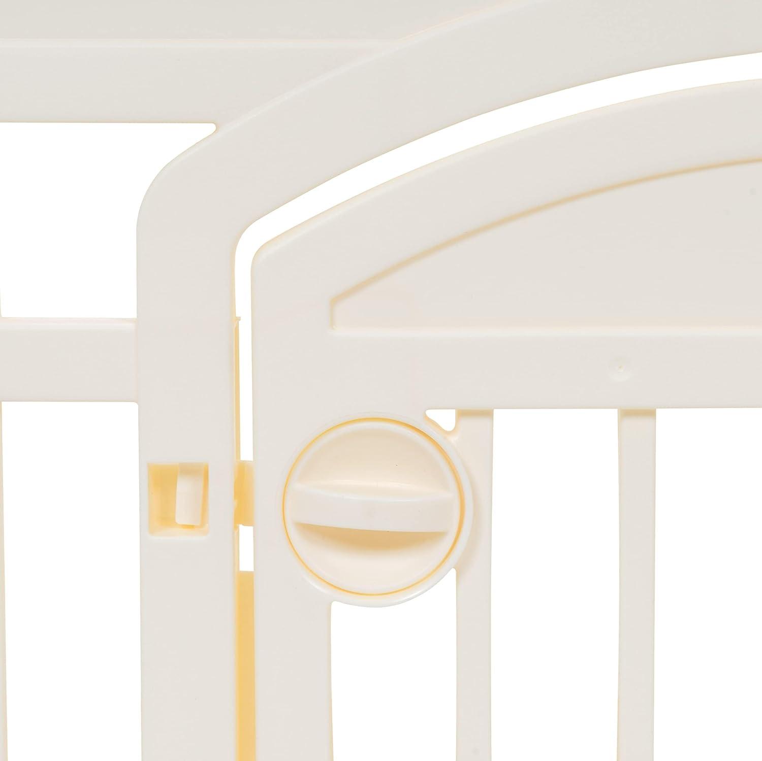 imageAmazon Basics 8Panel Indoor Pet Dog Octagonal Playpen Puppy Playpen with Door Easy Assemble Easy Storing 34 in BeigeBeige