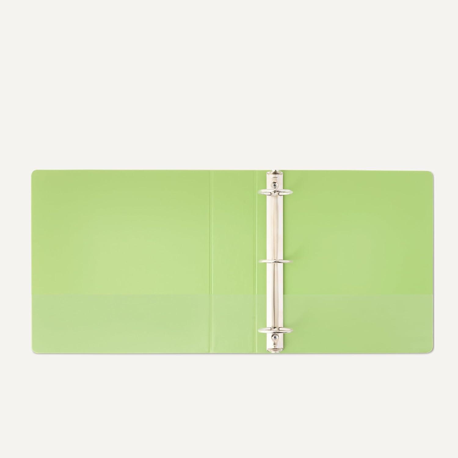 imageAmazon Basics Economy 3 Ring Binder 12quot DRing with 2 Pockets Assorted Colors 4PackAssorted