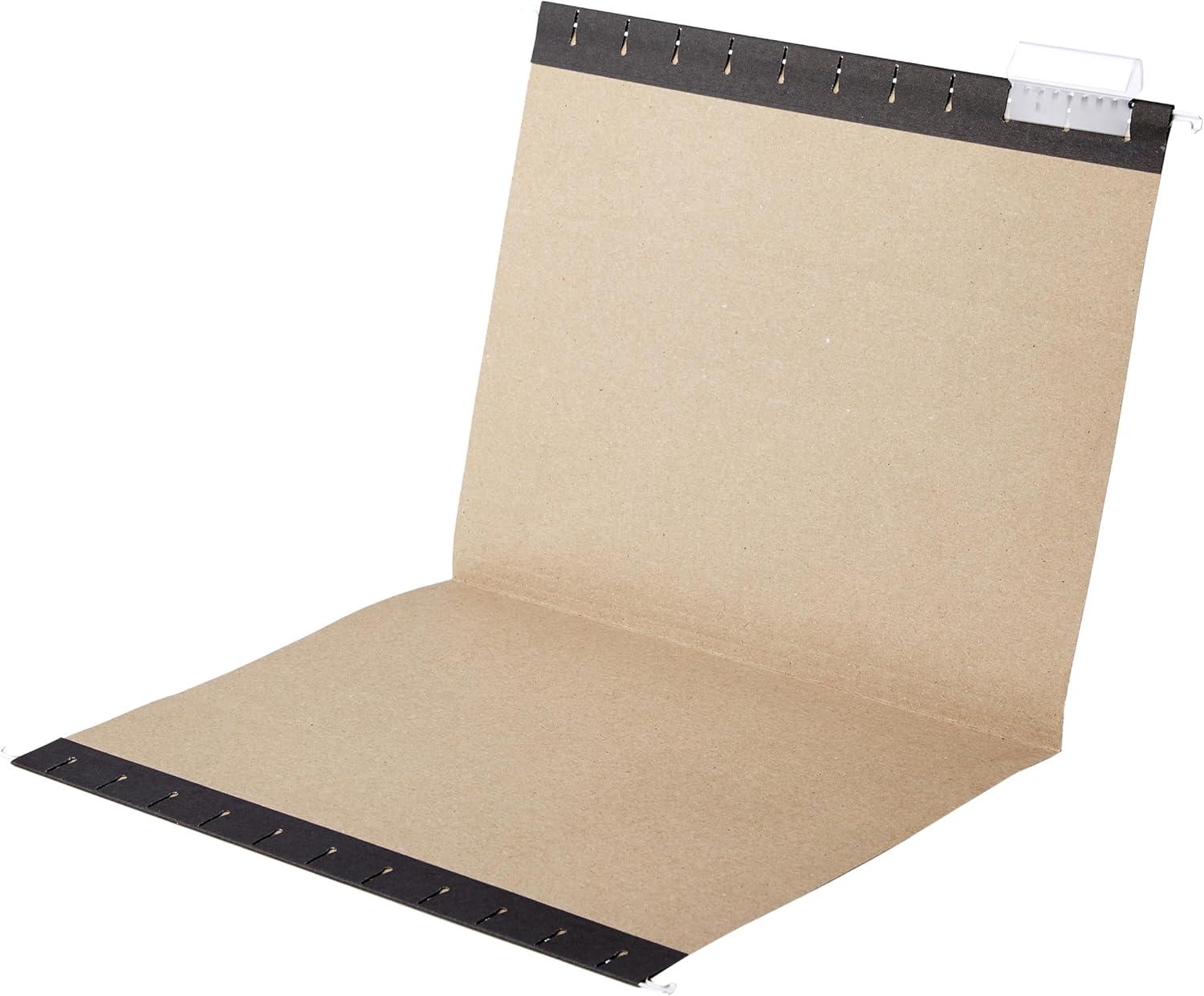 imageAmazon Basics Hanging File Folders Sturdy Letter Size 25Pack Assorted Jeweltone ColorsBlack
