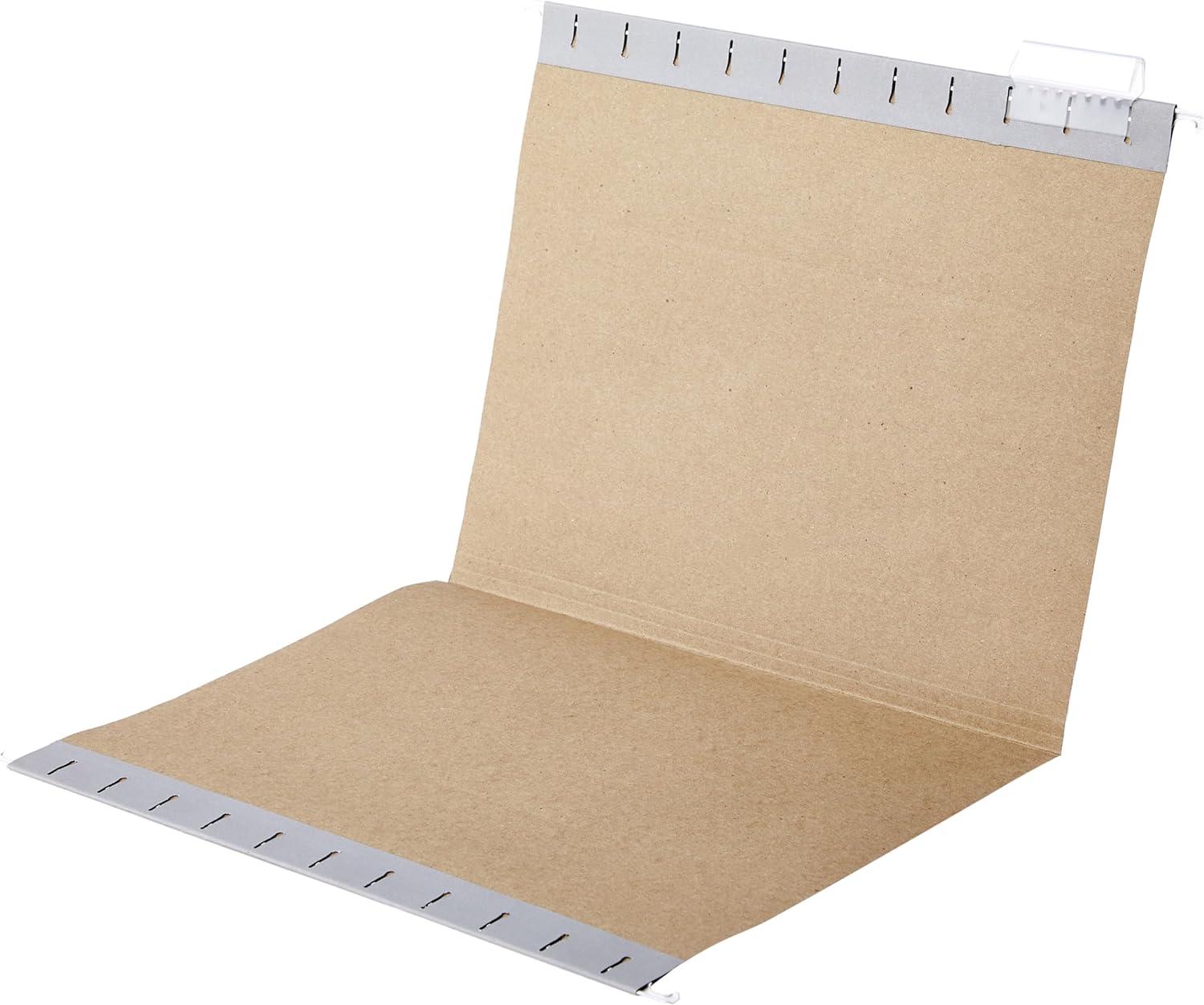 imageAmazon Basics Hanging File Folders Sturdy Letter Size 25Pack Assorted Jeweltone ColorsGray