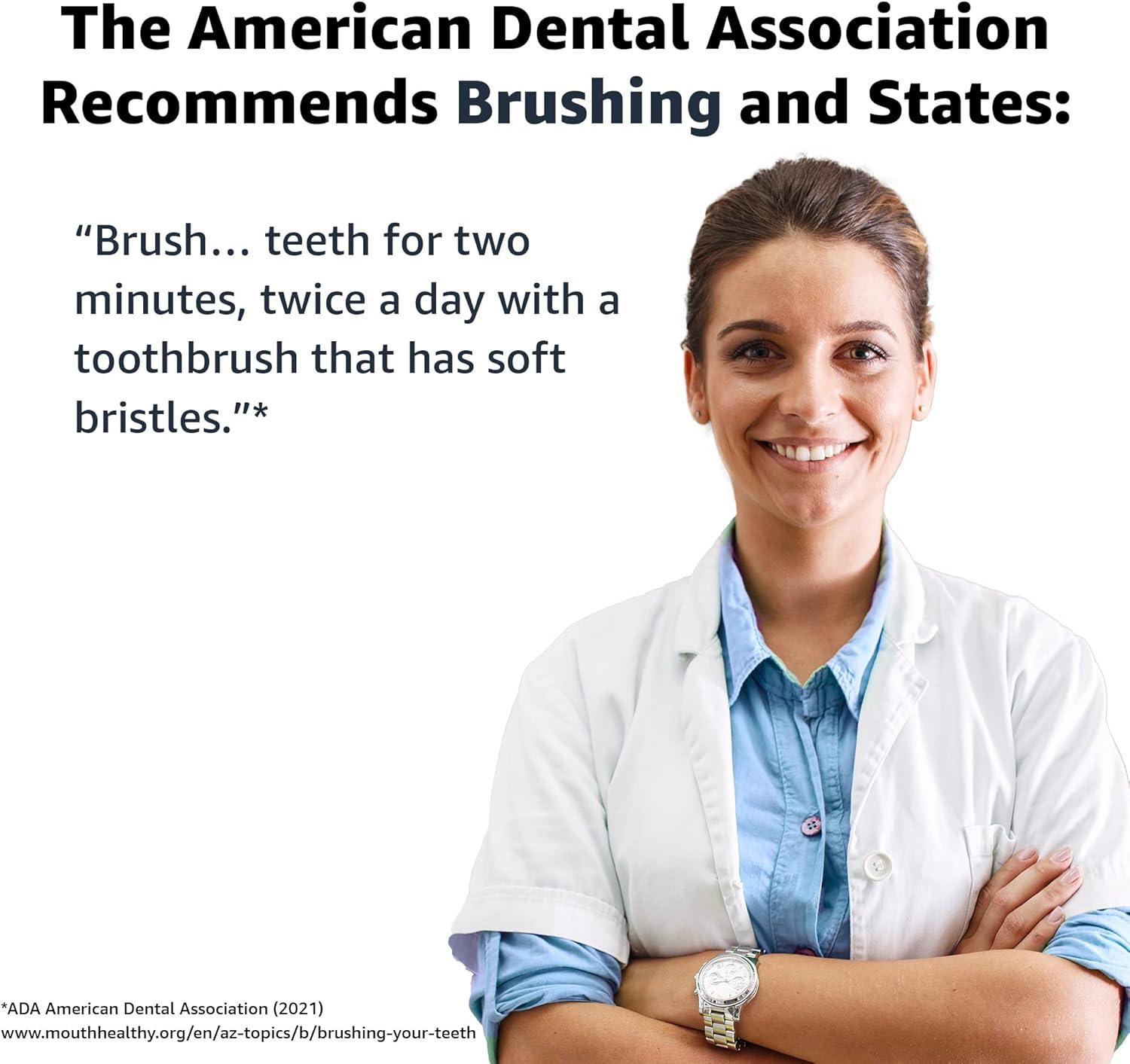 imageAmazon Basics Soft Toothbrushes for Adults  Pulsating Deep Cleaning with Soft Bristles 2 Count Assorted Colors2 Count Pack of 1