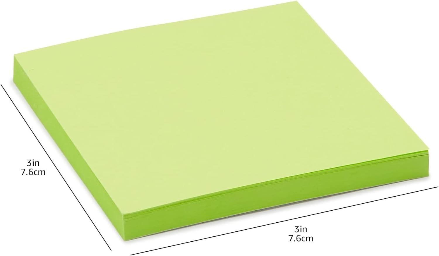 imageAmazon Basics Square Sticky Notes Office Supplies for Desk 3x3inch 24Pack Assorted Colors3 x 3