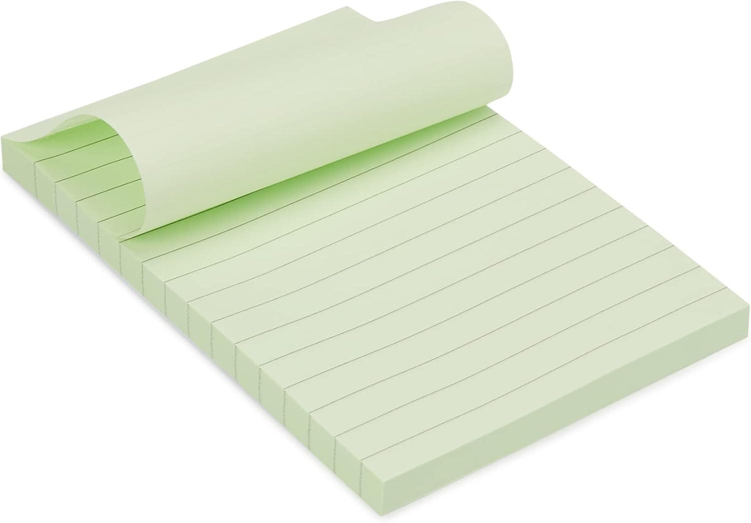 imageAmazon Basics Sticky Notes 4x6 Inches Assorted Colors SelfStick Pads Easy to Post for Home Office Notebook 100 sheetsPad Pack of 5