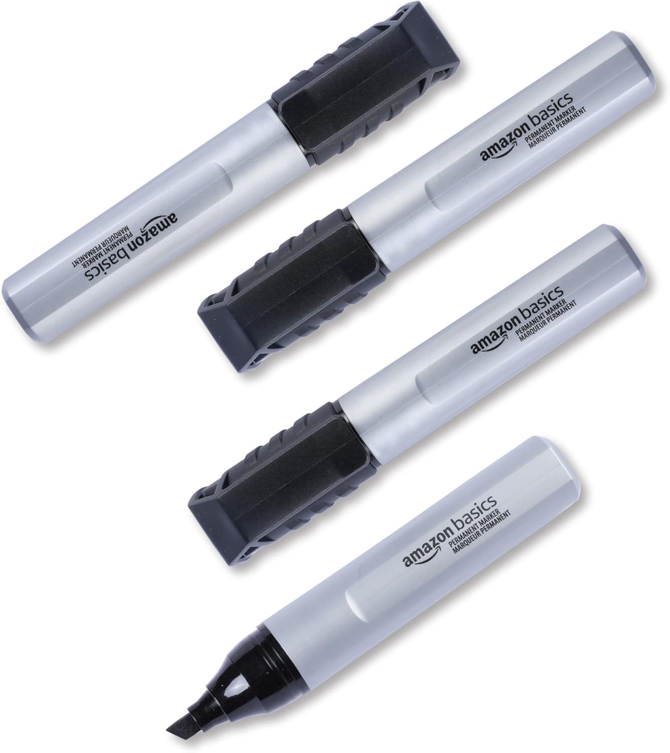 imageAmazon Basics Ultra Fine Point Permanent Markers Assorted Colors 24PackBlack