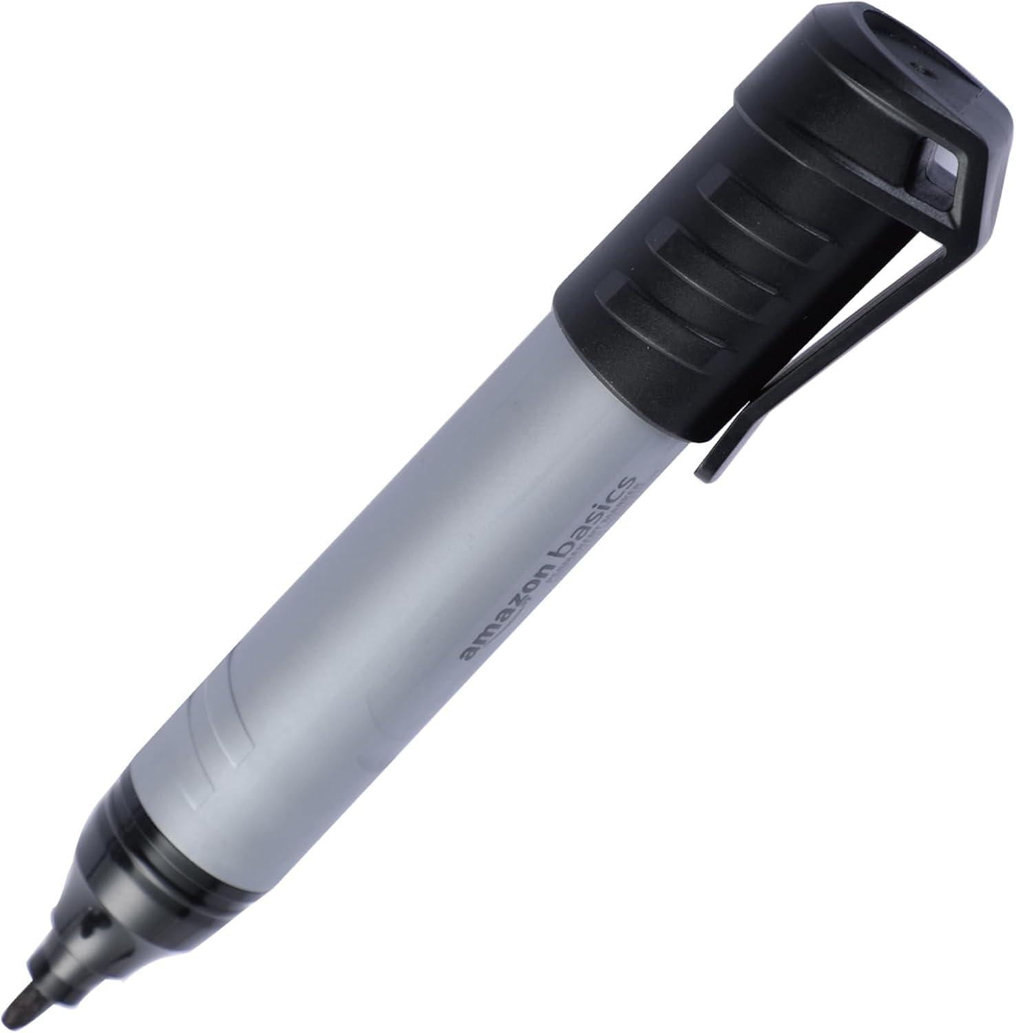 imageAmazon Basics Ultra Fine Point Permanent Markers Assorted Colors 24PackBlack