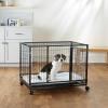 imageAmazon Basics  Portable Heavy Duty Stackable Dog ampamp Pet Kennel with Tray Black 240quotL x 280quotW x 370quotH382L x 265W x 279H