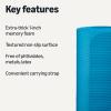 imageAmazon Basics 1 Inch Extra Thick Workout Exercise Yoga Mat with Carrying StrapAqua