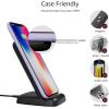 imageAmazon Basics 10W Qi Certified Wireless Charging Stand for Phone 161514131211X Samsung and More with USB Cable No AC Adapter Black