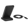imageAmazon Basics 10W Qi Certified Wireless Charging Stand for Phone 161514131211X Samsung and More with USB Cable No AC Adapter Black