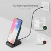 imageAmazon Basics 10W Qi Certified Wireless Charging Stand for Phone 161514131211X Samsung and More with USB Cable No AC Adapter Black