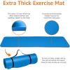 imageAmazon Basics 12 Inch Extra Thick Exercise Yoga Mat with Carrying Strap Cushioned Support for Fitness and Gym WorkoutsBlue