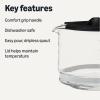 imageAmazon Basics 12Cup Glass Replacement Carafe for Amazon Basics Coffee Maker B0D9QDMK9X B0D9QGF1WX Black5 cup