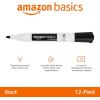 imageAmazon Basics 12Pack LowOdor Chisel Tip Dry Erase Whiteboard Markers BlackBlack