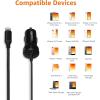 imageAmazon Basics 12W 5V 24A Fast Charging Car Charger with Coiled Lightning Cable for iPhone iPad and Apple Devices 15 ft  BlackBlack