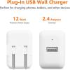 imageAmazon Basics 12W OnePort USBA Wall Charger 24A for Phones iPhone 1514131211X Samsung and more nonPPS WhiteWhite