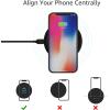 imageAmazon Basics 15W Qi Certified Wireless Charging Pad for iPhone 161514131211X Samsung and More with USB Cable Black