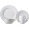 imageAmazon Basics 16Piece Porcelain Kitchen Dinnerware Set with Plates Bowls and Mugs Service for 4  White
