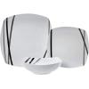 imageAmazon Basics 18 Piece Kitchen Dinnerware Set  Square Plates Bowls Service for 6  Modern BeamsModern Beams