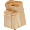 imageAmazon Basics 18 Pieces Premium HighCarbon Stainless Steel Blades with Pine Wood Knife Block SetKitchen Black18Piece