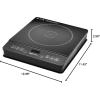 imageAmazon Basics 1800W Electric Portable Induction Cooktop Induction Burner with Child Lock Overheat Protection Timer 8 Power Settings Up to 440F for Cookware with Diameter 57quot82quot Black