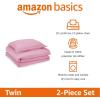 imageAmazon Basics 2 Piece Soft Microfiber Kids Comforter and Pillow Sham Set Twin Light Pink Solid