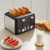 imageAmazon Basics 2 Slice Toaster With 7 Browning Settings Extra Wide Slots For Bagels and Special Breads Removable EasytoClean Crumb Trays CancelDefrostBagel Buttons 800W Black ampamp Silver4 Slice