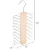 imageAmazon Basics 20 Bar Wooden Tie Hanger ampamp Belt Rack  Natural 2Pack