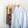 imageAmazon Basics 20 Bar Wooden Tie Hanger ampamp Belt Rack  Natural 2Pack