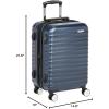 imageAmazon Basics 21quot Hardside CarryOn Luggage with TSA Lock Hardshell Suitcase With Wheels Expandable For 25 More Capacity With ScratchResistant Geometric Surface 4 Multidirectional Wheels PinkNavy Blue  Standard