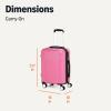 imageAmazon Basics 21quot Hardside CarryOn Luggage with TSA Lock Hardshell Suitcase With Wheels Expandable For 25 More Capacity With ScratchResistant Geometric Surface 4 Multidirectional Wheels PinkPink  Hardshell