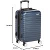 imageAmazon Basics 21quot Hardside CarryOn Luggage with TSA Lock Hardshell Suitcase With Wheels Expandable For 25 More Capacity With ScratchResistant Geometric Surface 4 Multidirectional Wheels PinkNavy Blue  Standard