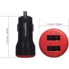 imageAmazon Basics 24W 2port USBA Car Charger for Phones iPhone 161514131211X Samsung and more nonPPS BlackRedBlackRed