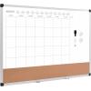 imageAmazon Basics 24quot x 36quot Monthly Whiteboard Calendar with Cork Board Wall Mounted Easy to Install Silver Aluminum Frame