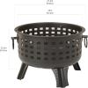imageAmazon Basics 27 inch Steel Round Lattice Fire Pit