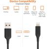 imageAmazon Basics 2Pack USBA to Lightning ABS Charger Cable MFi Certified Charger for Apple iPhone 14 13 12 11 X Xs Pro Pro Max Plus iPad 3 Foot BlackBlack