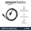 imageAmazon Basics 2Pack USBA to Lightning ABS Charger Cable MFi Certified Charger for Apple iPhone 14 13 12 11 X Xs Pro Pro Max Plus iPad 3 Foot BlackBlack