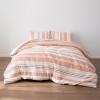 imageAmazon Basics 2Piece Jacquard Microfiber Comforter and Pillow Sham Set AllSeason Bedding Set Pink Striped TwinPink Striped