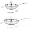 imageAmazon Basics 2Piece Oven Safe Riveted Handle Stainless Steel Induction Frying Pan Set  Silver 8inch ampamp 10inch8Inch  10Inch