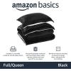 imageAmazon Basics 3 Piece Bedding Set Micromink Sherpa UltraSoft Warm All Season Comforter King Charcoal SolidBlack