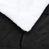 imageAmazon Basics 3 Piece Bedding Set Micromink Sherpa UltraSoft Warm All Season Comforter King Charcoal SolidBlack