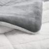 imageAmazon Basics 3 Piece Bedding Set Micromink Sherpa UltraSoft Warm All Season Comforter King Charcoal SolidCharcoal
